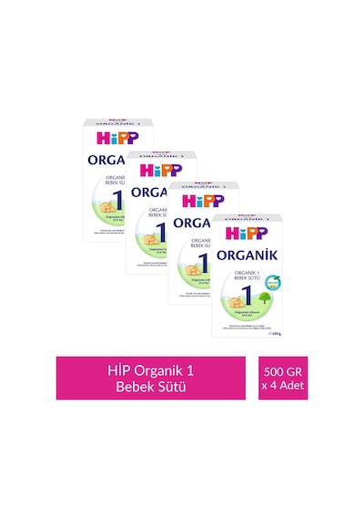 Hipp 1 Organik Bebek Sütü 500 G x 4 Adet
