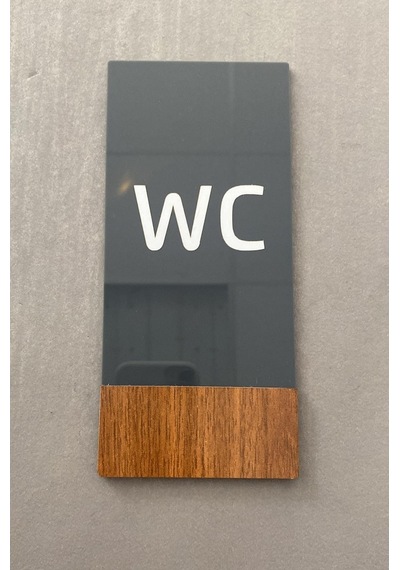 Wooden Serisi Dikey Wc Yönlendirme Levhası