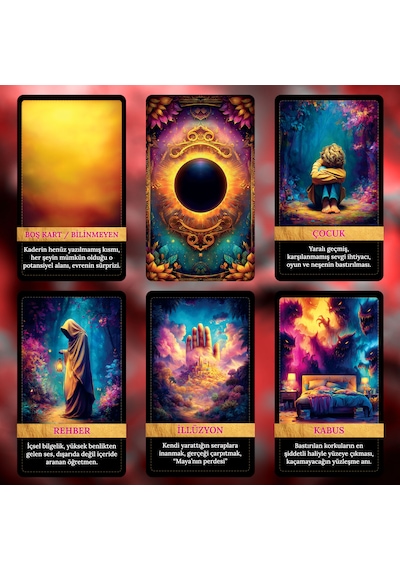 Gölge Benlik 90 Kart Açıklamalı Tarot Kehanet Destesi Ve Dijital Rehber Kitap