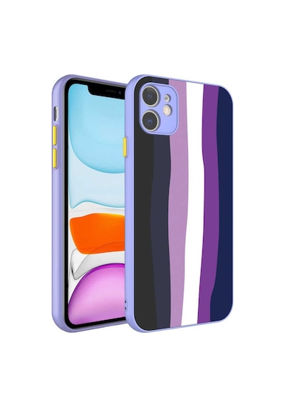 Apple Uyumlu iPhone 11 Kılıf Kamera Korumalı Renkli Temperli Zore X-cam Kapak NO2