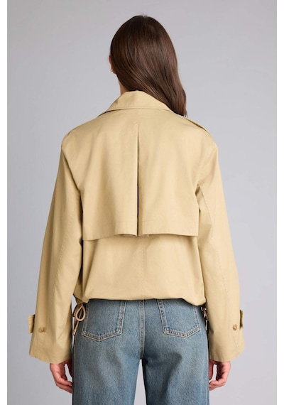 Defacto Relax Fıt Ceket Yaka Trençkot F8533ax26spbg501 Bej-bg501