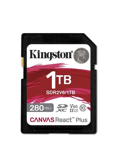 Kingston Sdr2v6-1tb Canvas React Plus Sdxc Uhs-ıı 280r-150w U3 V60 For Full Hd-4k Sd Hafıza Kartı K