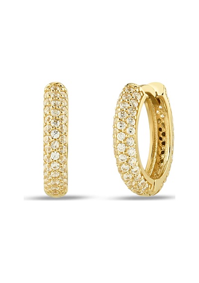 Debora Jewelry 14 Ayar Altın Halka Taşlı Küpe