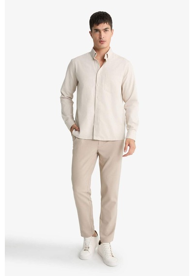 Defacto Regular Fit Polo Yaka Gabardin Uzun Kollu Gömlek F1261ax25auer22 Ekru Defacto Regular Fit Polo Yaka Gabardin Uzun Kollu Gömlek F1261ax25auer22 Ekru