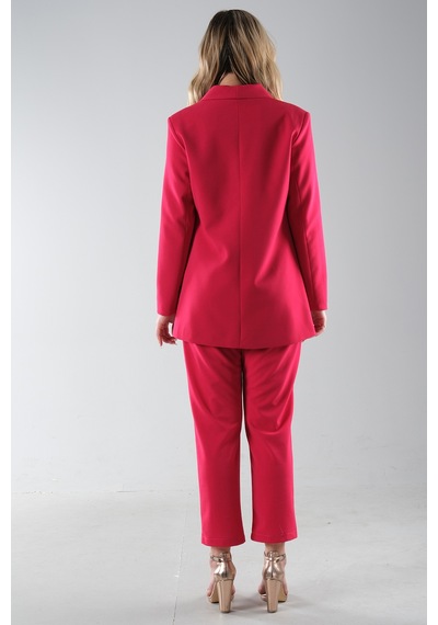 Feminist Fuşya Blazer Ceket Pantolon İkili Takım 0106305.12 001