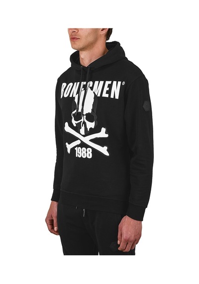 Bonesmen Erkek Kapüşonlu Sweatshirt (463014423) Siyah