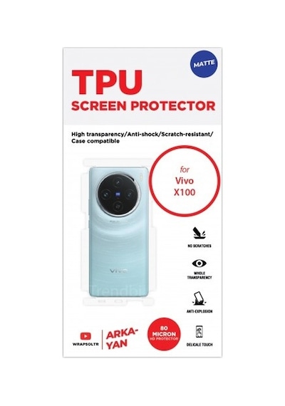 Vivo X100 Mat Arka Ve Yan Koruyucu Tpu Film