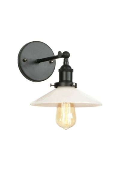 Riolight Retro Tekli Metal Aplik Şapka Çapı 23cm Not 1 Adet Fiya Siyah