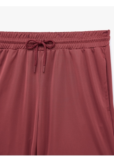 Koton Straight Fit Cepli Beli Bağcıklı Spor Şort Gül Kurusu 6sam40133nk