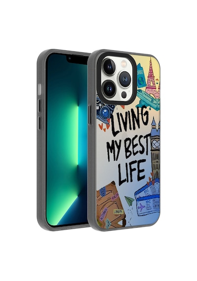 Zore İphone 13 Pro Max Uyumlu Desenli Ogaa Dragon Sert Kılıf-seyahat