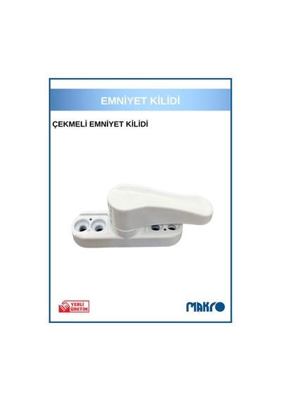 Pvc Kapı Pencere Pimapen Balkon Kapısı Çocuk Emniyet Kilidi Güvenlik Çekmeli Metal Beyaz
