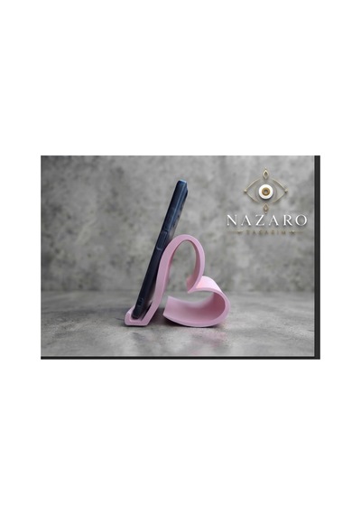 Yüksek Kalite Modern Kalp Formlu Masaüstü Telefon Ve Tablet Tutucu / Telefon Ve Tablet Standı/ Pembe - 917435987 Pembe