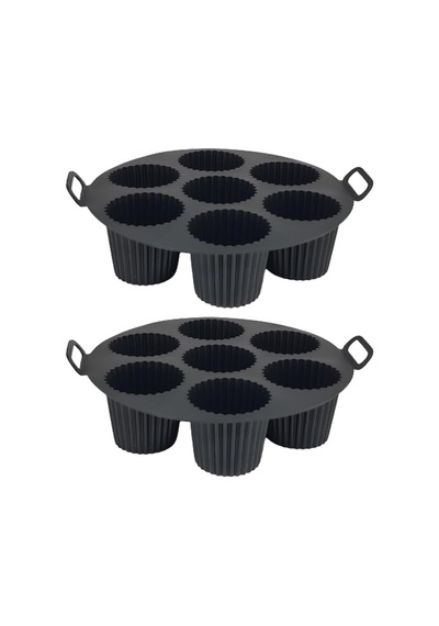 Airfryer Silikon Kek Pişirme Kalıbı 7 Bölmeli, Silikon Cupcake Kek Pişirme Kabı Air Fryer Muffin Fırın Kalıbı 2 Adet Siyah - 23 Cm Sku: Zeusb0ds9txhml 12v