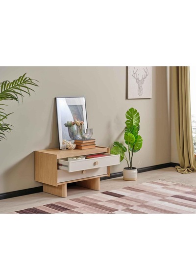 Santo Yan Modül Tv Sehpası Meşe