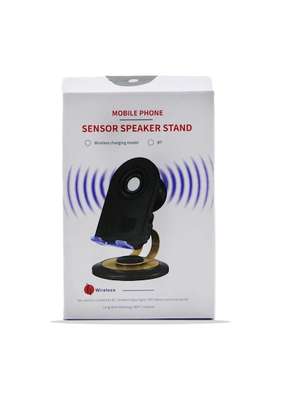 Mobıle Phone 2ın1 Bt Speaker Hoparlör 5w Şarjlı - Masa Üstü Telefon Tutacak 360 Dönen Stand - O