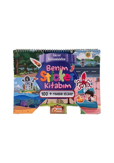 Sticker Kitabı Seti 1 Adet Eğlenceli Tasarımlar Sarı