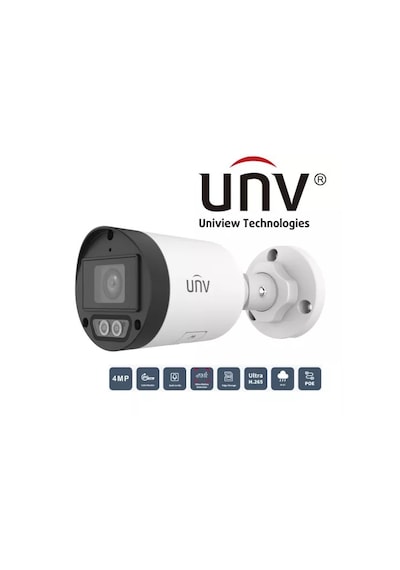 Unv Ipc2124lb-af28k-dl 4mp Colorhunter Sesli Bullet İp Kamera Sd Kart Destekli