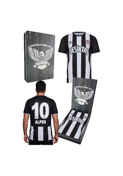 Beşiktaş Lisanslı Nostaji Forma Kişiye Özel Siyah