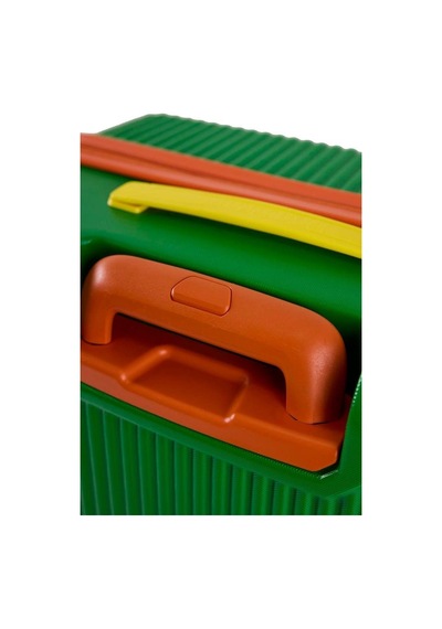 Bad Bear Logo Suitcase 23.01.80.001y Yeşil Büyük Boy Tekerlekli Abs Valiz 95 Lt. Yeşil
