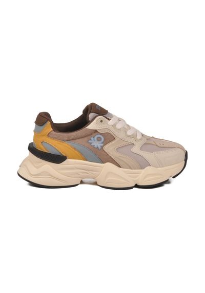 United Colors of Benetton Bej Haki Memory Foam Kadın Spor Ayakkabı Bn-11121 G Bej-haki