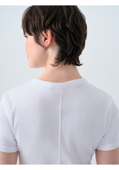 Fitted Kadın Tshirt K.kol Beyaz