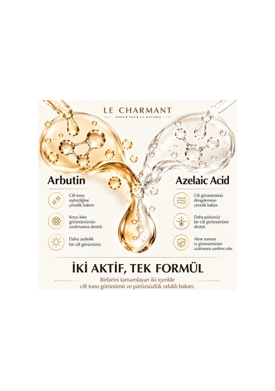 Arbutin Ve Azelaik Asit Leke Karşıtı Cilt Tonu Eşitleyici Aydınlatıcı Yüz Serumu 30 Ml