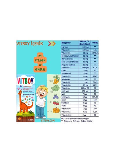 Tutti Frutti Balık Yağı 250 Ml-vitboy Multivitamin-mineral Içeren Takviye Edici Gıda 150 Ml