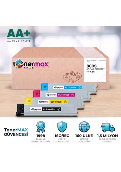 Samsung Clt-809s Cmyk Uyumlu Toner Seti Aa Plus / Clx-9201 / Clx-9251 / Clx-9301 / Clt-k809s / Clt-c809s / Clt-m809s / Clt-y809s