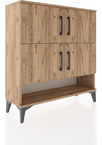 Arges Şifonyer 4 Raflı 4 Kapaklı 88x30x96 Çam-çam Çam