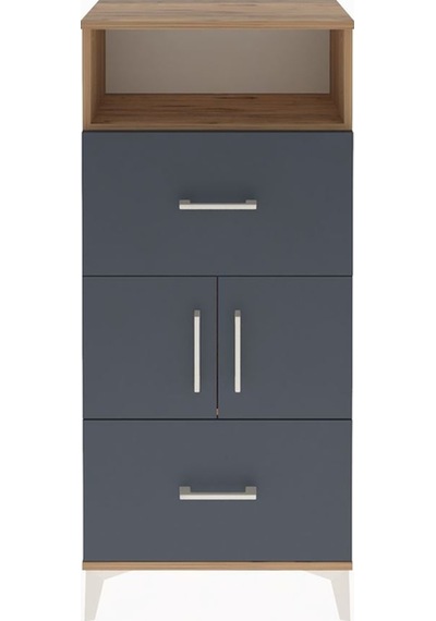 Arges Dolap 2 Raflı 2 Çekmeceli 2 Kapaklı 60x30x134 Çam-antrasit Çam Arges Dolap 2 Raflı 2 Çekmeceli 2 Kapaklı 60x30x134 Çam-antrasit Çam