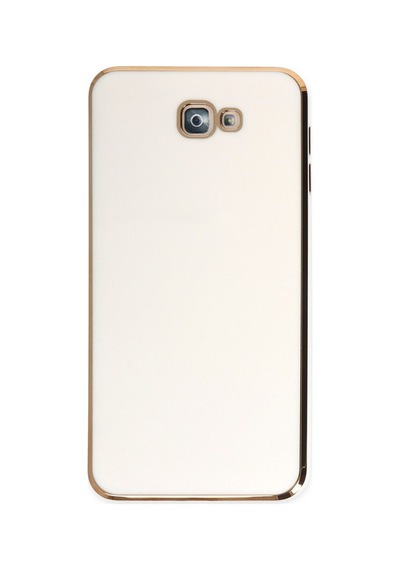 Samsung Galaxy Uyumlu J7 Prime Kılıf Volet Silikon - Beyaz Bz8683140400774