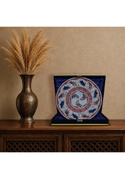 E38 El İşçiliği Çini Tabak 25 Cm - 6661
