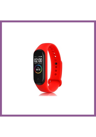 Bezos Mi Band 7 Uyumlu Klasik Kordon - Kırmızı Rengaren