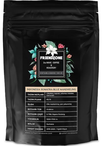 Friendzone Indonesia Sumatra Blue Mandheling Espresso Çekirdek Kahve 500 G