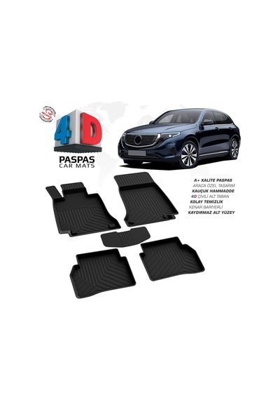 Mercedes Eqc 4d Araca Özel Havuzlu Kauçuk Paspas 2019 Üzeri