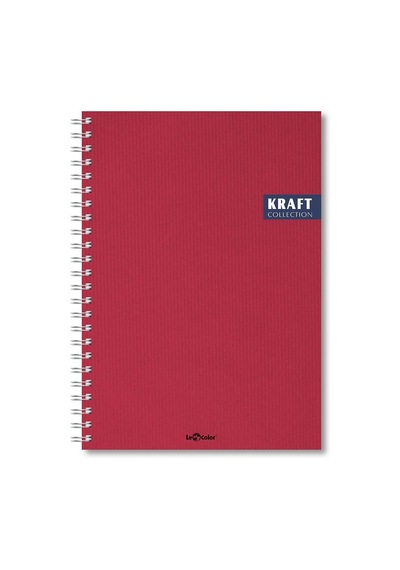 Ofis Defter Spiralli Çizgili Kırmızı Çok Renkli