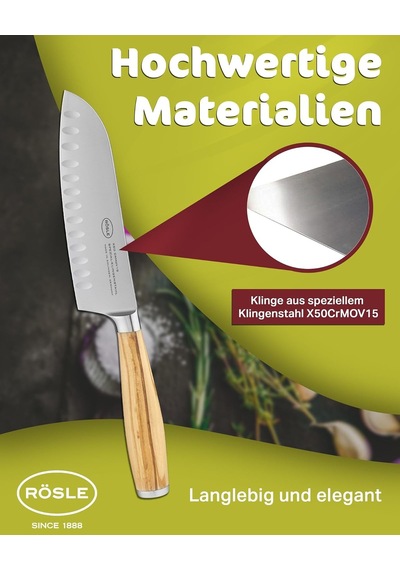 Tr Rösle Artesano Santoku Bıçak 12133 - Paslanmaz Çelik 16 Cm Genel