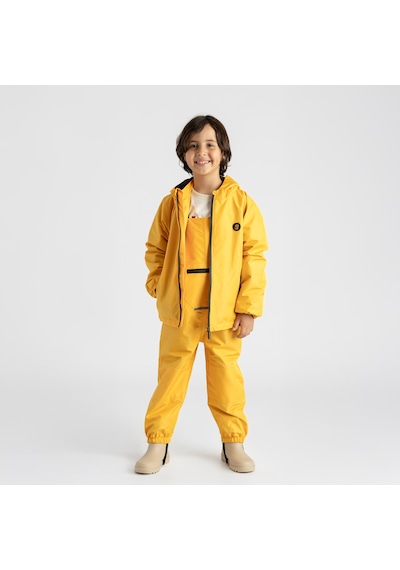 Ligenne Su Geçirmez Çocuk Yağmur Seti Polar Astarlı Yağmur Montu Ve Yağmur Tulumu Pure Mustard Sarı