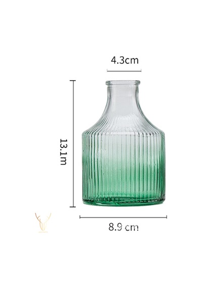 Tomurcuk Yeşil Cam Vazo - 13 Cm Yeşil