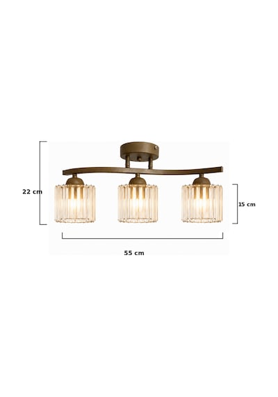 Tufty 3Lü Eskitme Kristalli Modern Yatak Odası Salon Kristal Avize