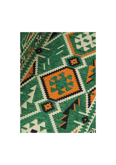 Otantik Şark Köşesi Takımı Yeşil Anadolu 14 Parça Kilim Ve Puf Dahil Süngerli Sedir Seti