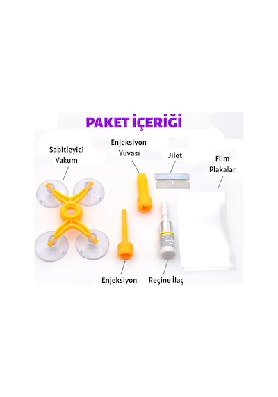 Araç Camı Çatlak Tamir Kiti (Full Set) N11.1404