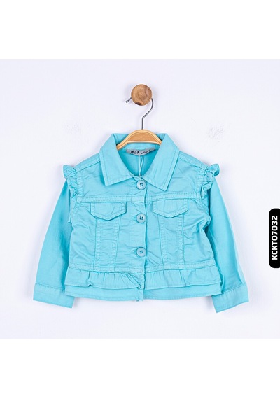 Xo Kids Kız Fırfırlı Gömlek 9-36 Ay Yaş 34709 Mavi