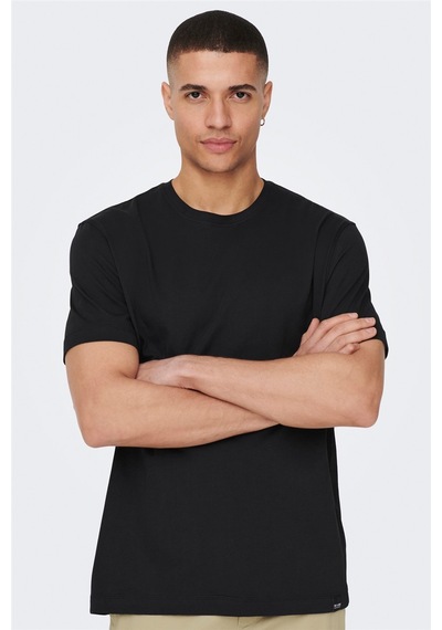 Only & Sons Onsmax Lıfe Ss Stıtch Tee Noos Erkek Siyah T-shirt - 22025208