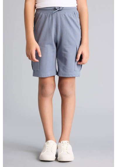 Defacto Regular Fıt Sweatshirt Kumaşı Şort Erkek Çocuk B5868A825HS Gri