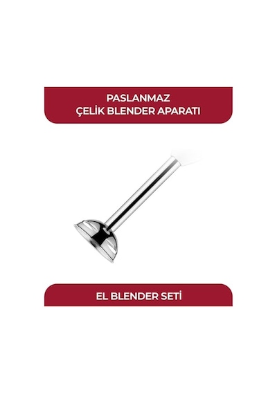Sinbo Shb-3102 El Blenderi Çubuk Blender, Paslanmaz Çelik Uç, Ölçü Kabı Dahil, Çorba Sos Püre Smoothie Hazırlama, Ergonomik Tutuş, Beyaz