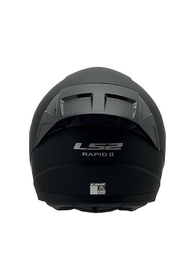 Ls2 Rapıd 2 Race Mat Siyah Kapalı Motosiklet Kaskı Gri Camlı Mat Siyah