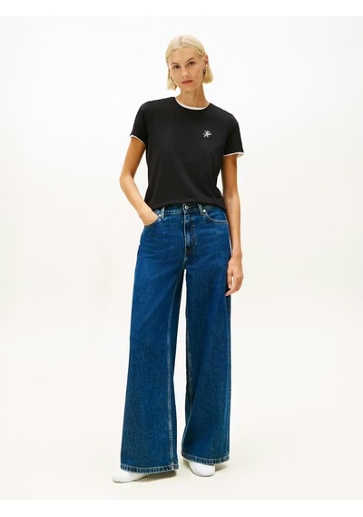 Th Scrıpt Reg C-nk Ss Tee Kadın Siyah T-shirt - Ww0ww47809 Siyah