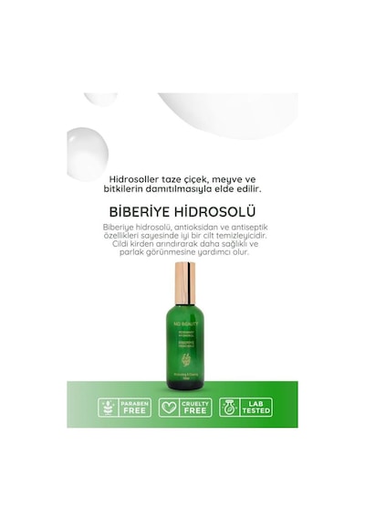 Md Beauty Biberiye Hidrosolü Dökülme Karşıtı Ve Hızlı Saç Uzatma Etkili Saf Saç Toniği 100 Ml