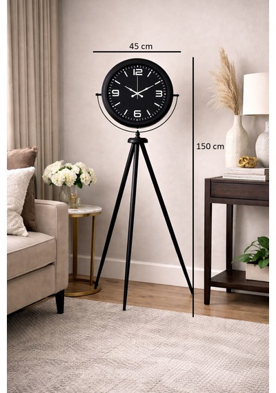 Büro Ev Ofis Hediyesi İçin Tarz Siyah Tripod Ayaklı Saat Diğer